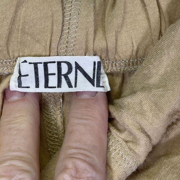 Eterne Tan Cotton Modal Blend Jersey Pull On Thermal Lounge Pants Size Medium - Picture 4 of 10